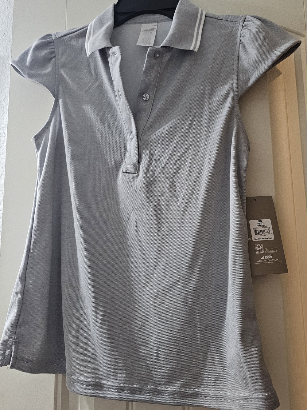 Women’s Avia Gray Polo Tee with Contrast Trim